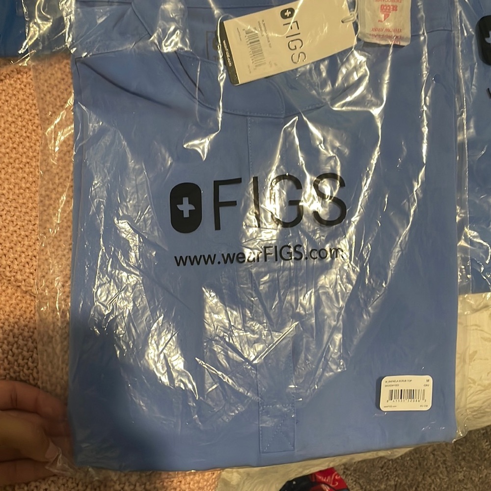 Ceil blue Rafaela Figs Scrub Top